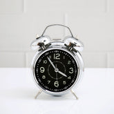 Black and Silver Twin Bell Alarm Clock